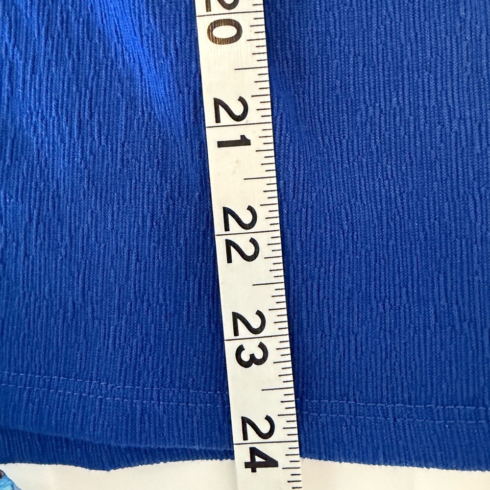 #214 Peace Love World Royal Blue Twist Long Sleeve Top. Like New - Picture 10 of 10